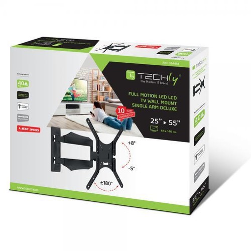 Techly supporto muro slim - a,
